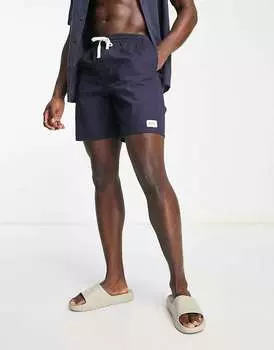 Темно-синие классические льняные пляжные шорты Rhythm