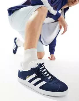 Темно-синие кроссовки adidas Gazelle