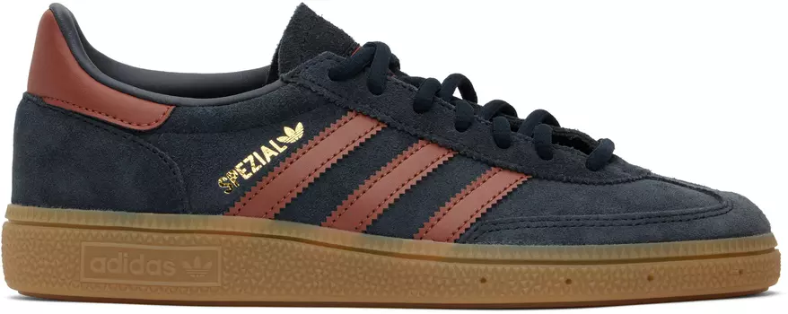 Темно-синие кроссовки для гандбола Adidas Originals, Aurora ink/Wild sepia/Gold metallic