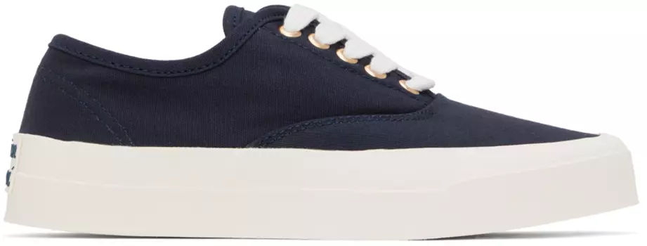 Темно-синие кроссовки со шнуровкой Maison Kitsun