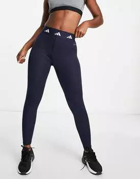 Темно-синие леггинсы adidas Training Techfit 7/8