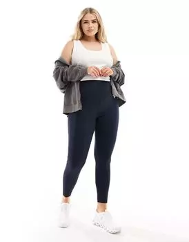 Темно-синие леггинсы для бега с карманом для телефона ASOS Curve Icon