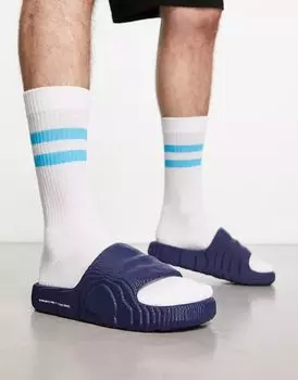 Темно-синие лоферы adidas Originals Adilette 22