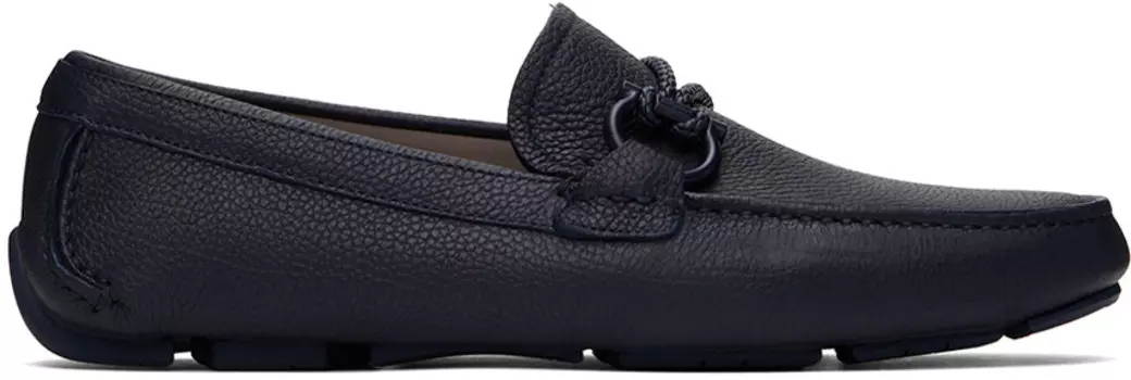 Темно-синие лоферы для водителей Ferragamo, цвет Bluemarine
