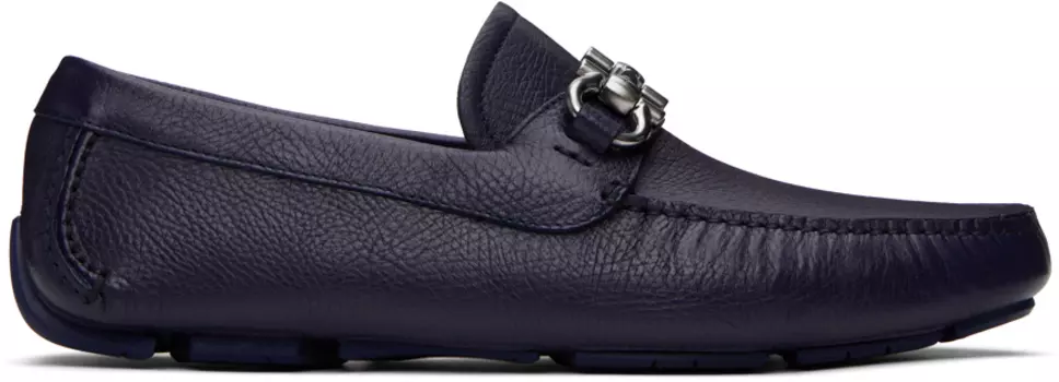 Темно-синие лоферы Gancini Ferragamo