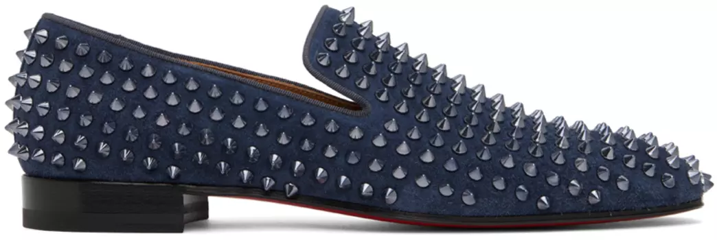 Темно-синие лоферы с шипами Dandelion Christian Louboutin
