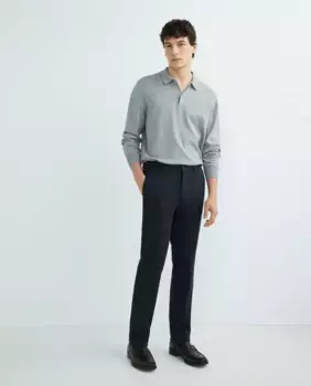 Темно-синие мужские брюки джоггеры вязки «елочка» на заказ Mirto, темно-синий