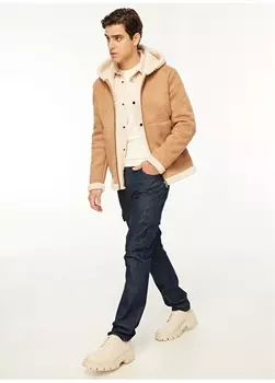 Темно-синие мужские джинсовые брюки обычного кроя с низкой талией Fabrika