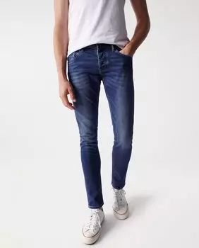 Темно-синие мужские джинсы скинни Salsa Jeans, синий