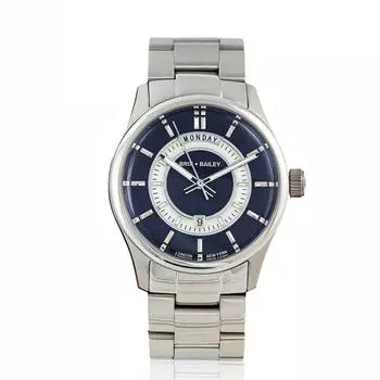 Темно-синие мужские наручные часы Brix + Bailey Barker, форма 4 Brix+Bailey, серебро