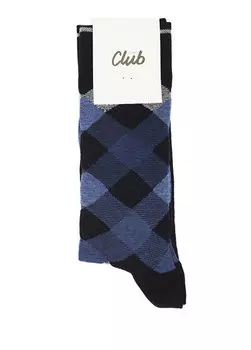 Темно-синие мужские носки из жаккардовой пахлавы Beymen