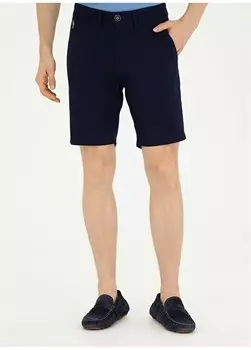 Темно-синие мужские шорты-бермуды стандартной посадки с нормальной талией DESTA24Y U.S. Polo Assn., темно-синий
