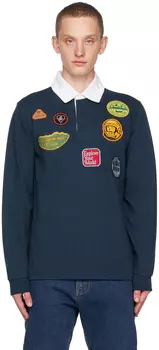 Темно-синие нашивки Клуба мальчиков-миллиардеров Поло для регби Billionaire Boys Club