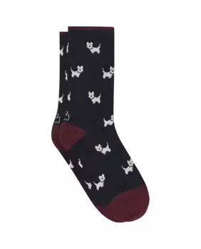 Темно-синие носки до половины ноги с мальтийским голубиным принтом Kiff-Kiff, темно-синий