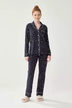 Темно-синие пижамные штаны Dagi, темно-синий
