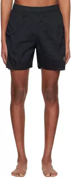 Темно-синие плавательные шорты с нашивками Stone Island