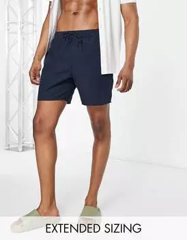 Темно-синие плавки средней длины ASOS DESIGN
