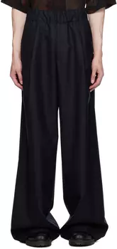Темно-синие полосатые брюки Dries Van Noten