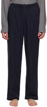 Темно-синие прямые пижамные штаны Sunspel