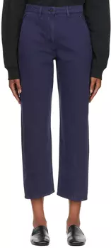 Темно-синие рваные джинсы LEMAIRE