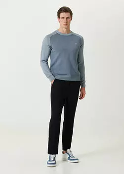 Темно-синие шерстяные брюки Etro