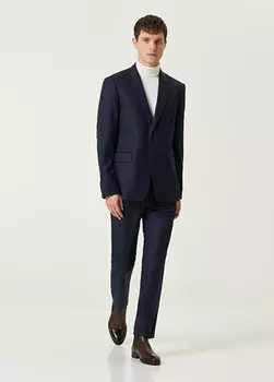 Темно-синие шерстяные брюки Sandro