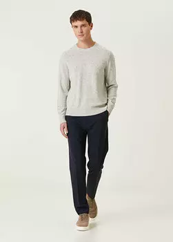 Темно-синие шерстяные брюки Theory