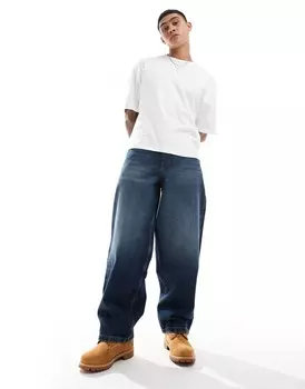 Темно-синие широкие джинсы ASOS DESIGN