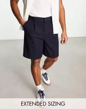 Темно-синие широкие шорты ASOS DESIGN