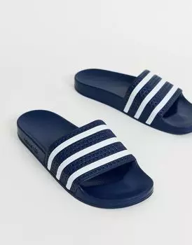 Темно-синие шлепанцы adidas Adilette