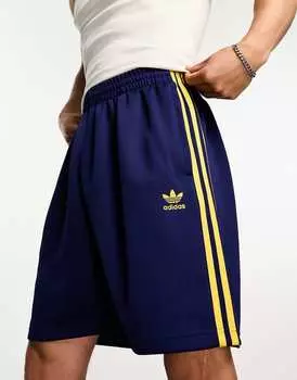 Темно-синие шорты adidas Originals Adicolor