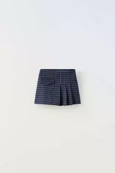 Темно-синие шорты-бермуды Zara, темно-синий