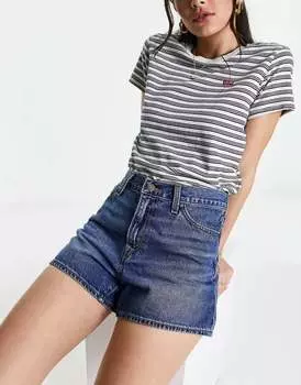 Темно-синие шорты для мам в стиле 80-х Levi's