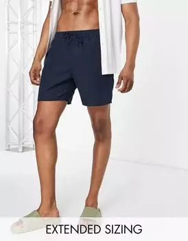 Темно-синие шорты для плавания средней длины ASOS