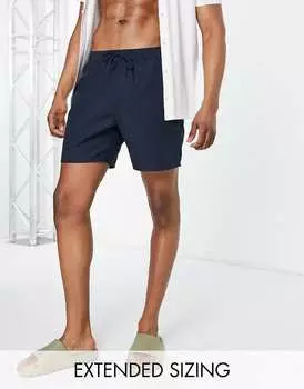 Темно-синие шорты для плавания средней длины ASOS DESIGN