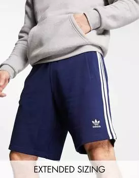 Темно-синие шорты с 3 полосками adidas Originals adicolor