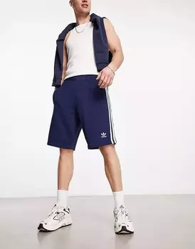 Темно-синие шорты с 3 полосками adidas Originals adicolor classics, темно-синий