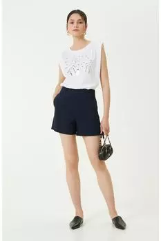 Темно-синие шорты с нормальной талией Network, темно-синий