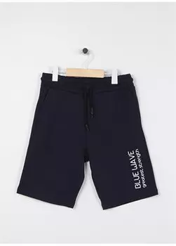 Темно-синие шорты с принтом для мальчиков JUSTO BOY-23 Limon, темно-синий