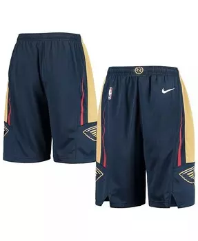 Темно-синие шорты Swingman для мальчиков и девочек New Orleans Pelicans 2020/21 — Icon Edition Nike, синий