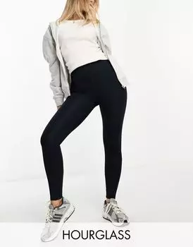 Темно-синие спортивные леггинсы, моделирующие ягодицы, ASOS Hourglass Icon