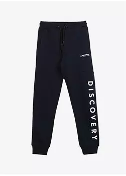 Темно-синие спортивные штаны с эластичной резинкой для девочек D3WG-EA6 Discovery Expedition, темно-синий