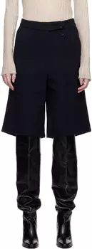 Темно-синие структурированные шорты Recto