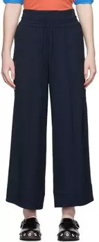 Темно-синие укороченные брюки GANNI