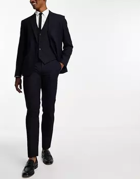Темно-синие узкие брюки ASOS DESIGN