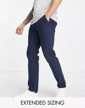 Темно-синие узкие брюки чинос ASOS DESIGN