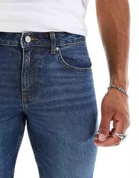 Темно-синие узкие джинсы ASOS