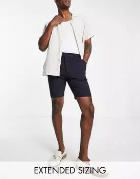 Темно-синие узкие шорты ASOS DESIGN