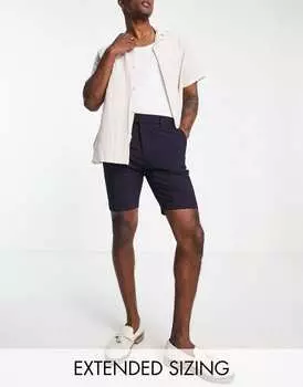 Темно-синие узкие шорты ASOS DESIGN