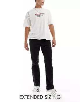 Темно-синие вельветовые брюки узкого кроя ASOS DESIGN